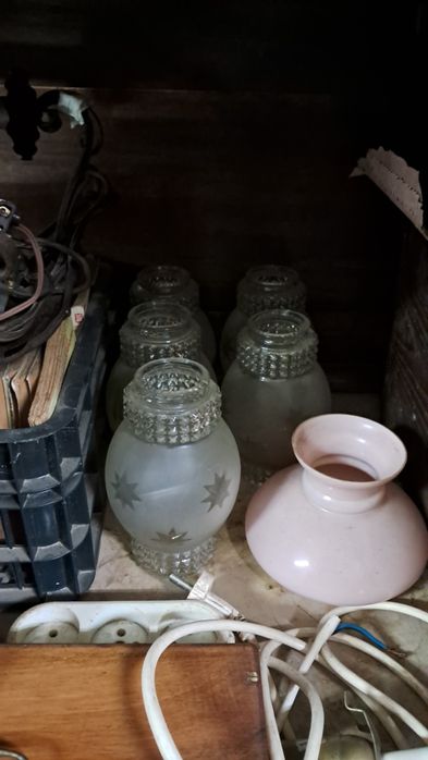 Abajour e Bolas  em vidro