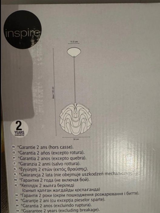 Dois candeeiro de teto suspensos Inspire sky Branco

Vendo individual