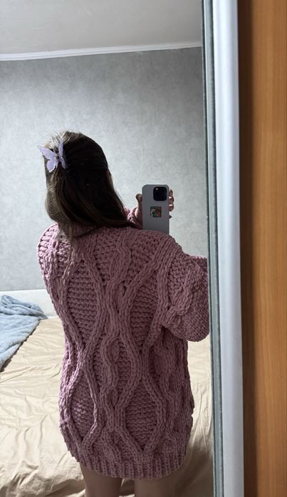 Плюшевий кардиган ручної роботи