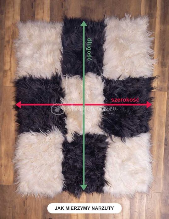 Narzuta ze skóry owczej strzyżonej 160x200 #grafit cieniowany