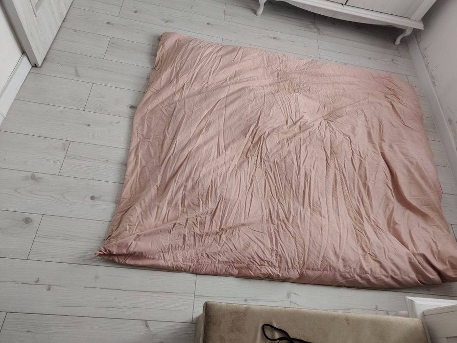 Gruba ciepła pierzyna pościel z pierza gęsi 180*160 kołdra