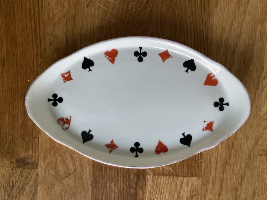 Talerzyk spodek Ćmielów seria brydżowa PRL