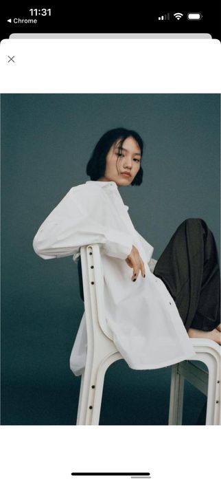 Біла сорочка Zara оверсайз