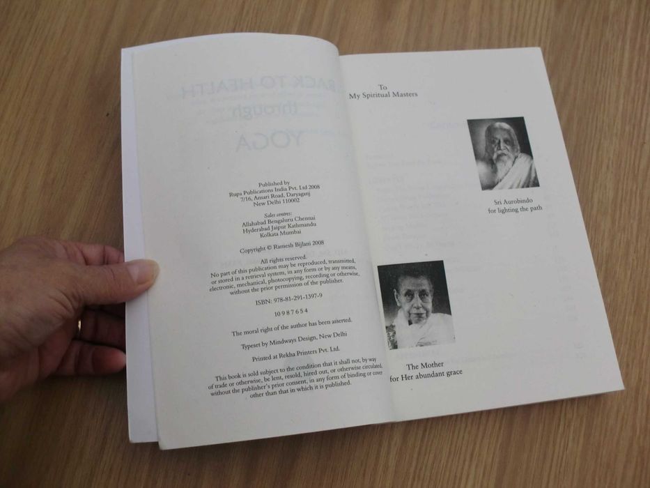 Back to Health Trough Yoga de Ramesh Bijlani