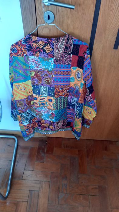 Short Ethnic-Print Jacket64729949672321123