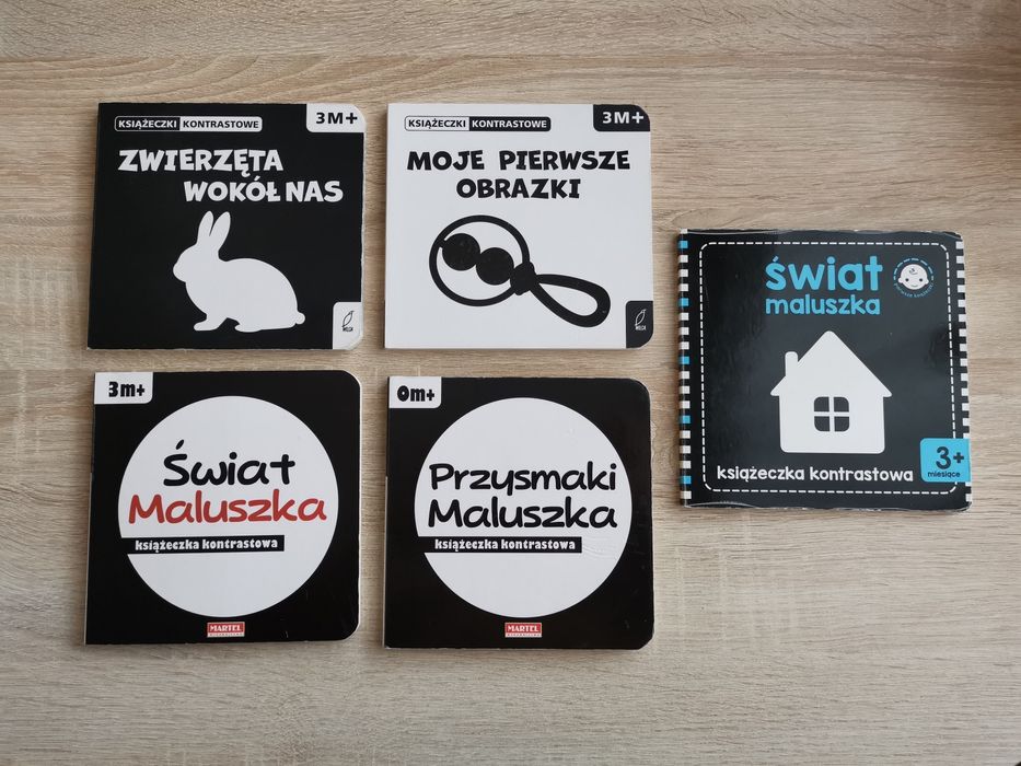 Książki kontrastowe 0m - 3m+