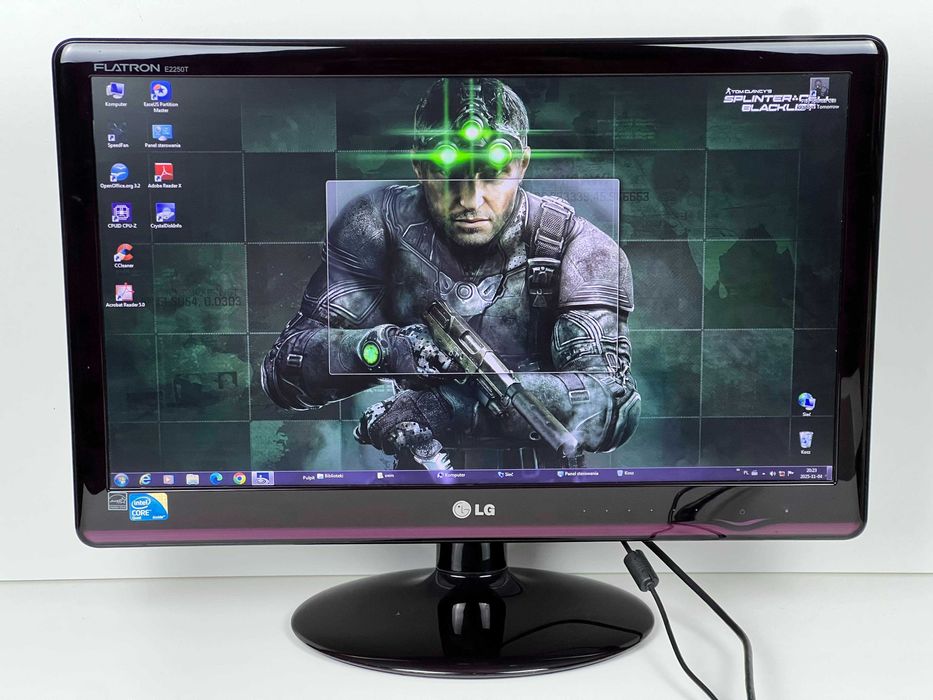 Monitor LG Flatron E2250T + zasilacz + kabel DVI