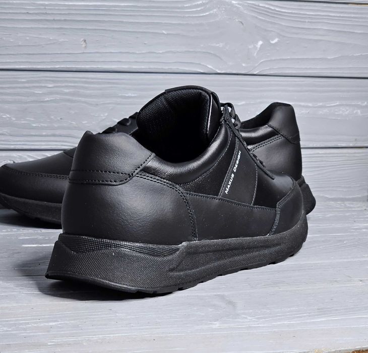 40-48рр!!! Кожаные мужские синие черные кроссовки TM Maus / Максус !