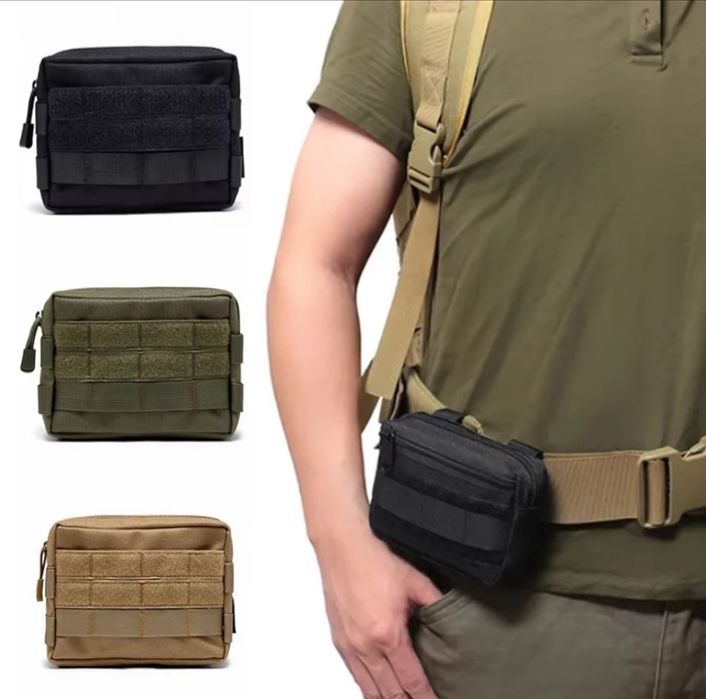 Bolsa estilo militar cinto preto