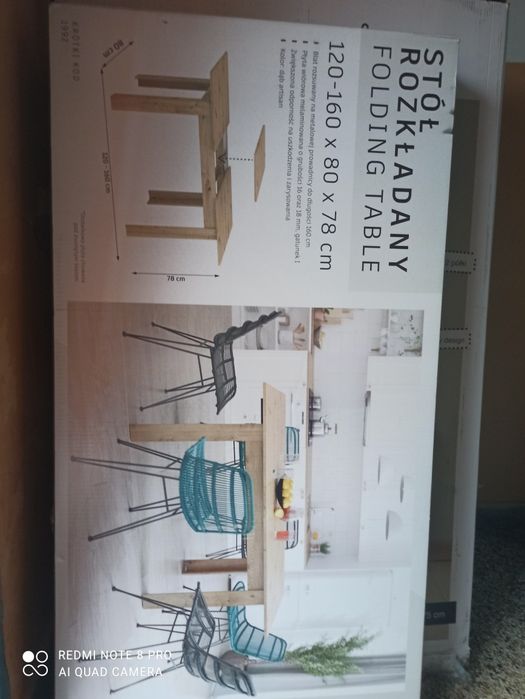 Stół drewniany rozkładany