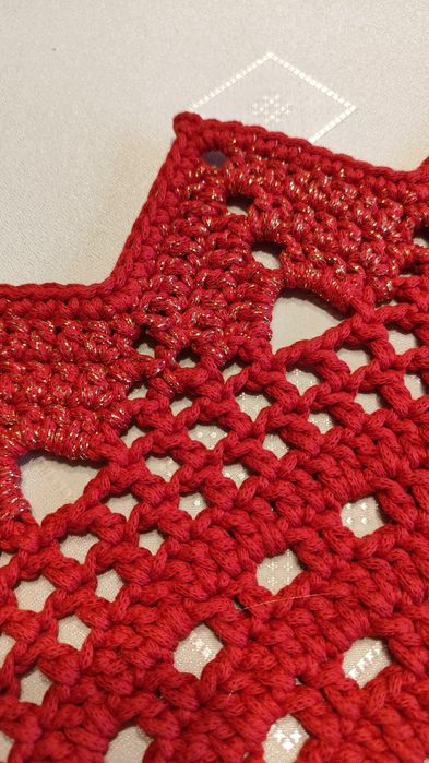 Serwetka 55 cm / podkładka świąteczna że sznurka handmade