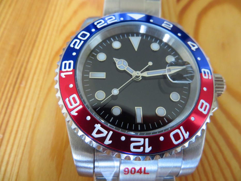 Zegarek Parnis Diver nurek automat stal 904L szafir nowy
