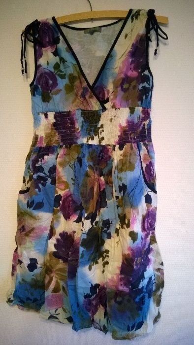 letnia sukienka bawełniana Pistachio, kwiecista, mozaika, kolorowa