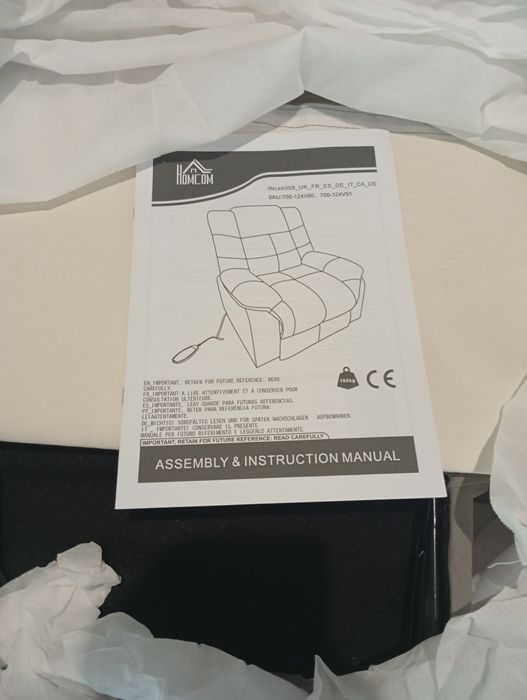 Fotel Do Masażu Telewizyjny Rozkładany  Imitacja skóry