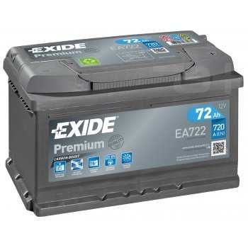Exide 72Ah 720A P+ EA722 Premium Pstrowskiego 27