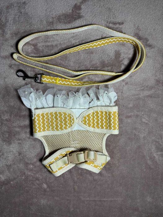 Шлея-сукня з повідцем, для маленьких порід собак та котів, до 4 кг