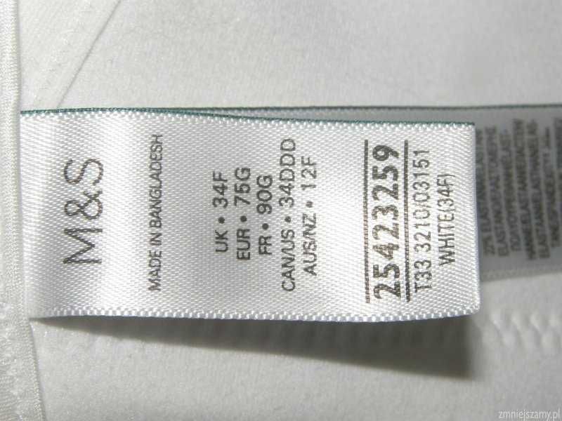 Biustonosz Stanik 34F / 75F Marks & Spencer bez fiszbin