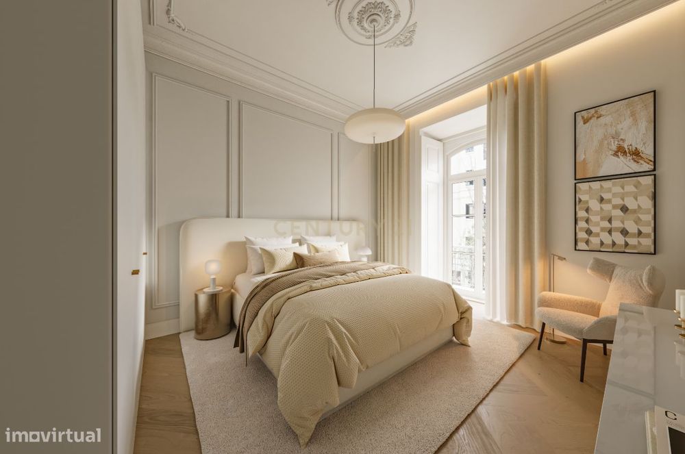 Elegante T2 com varanda luminosa e interiores amplos numa localização