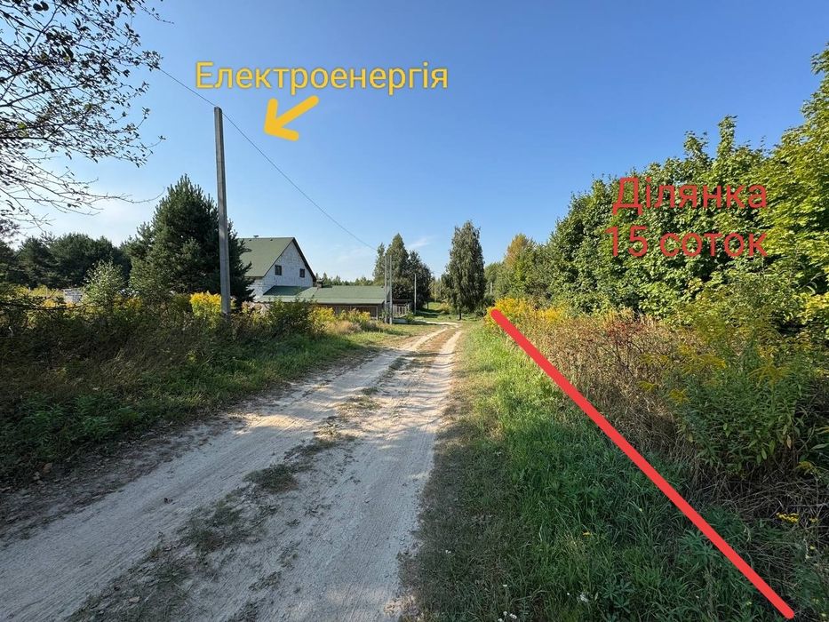 Продам ділянку 15 соток під забудову в Малютянці