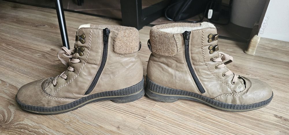 Rieker damskie skórzane botki rozmiar 38 wkładka 24cm używane