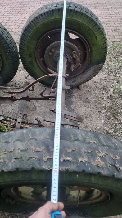 Osie i Koła 20 cali 8.25 do przyczepy, wozu z hamulcem. Szerokość 1,5m