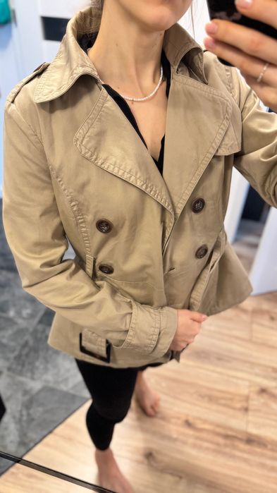 Trencz damski beżowy rozmiar S