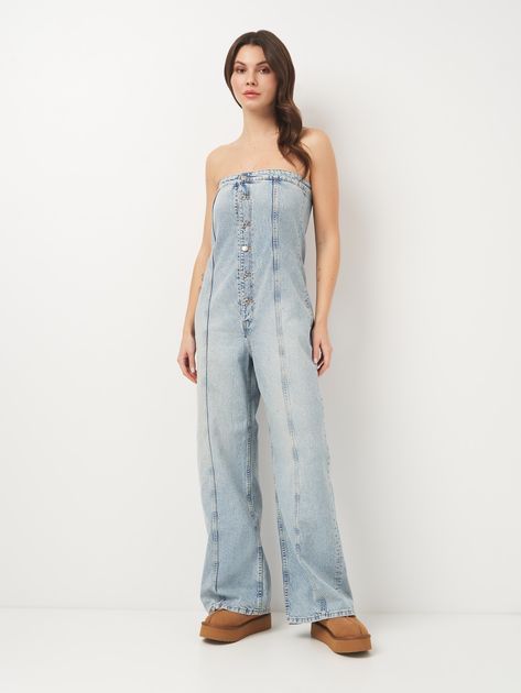 Zara,новий жіночий джинсовий комбінезон р.л