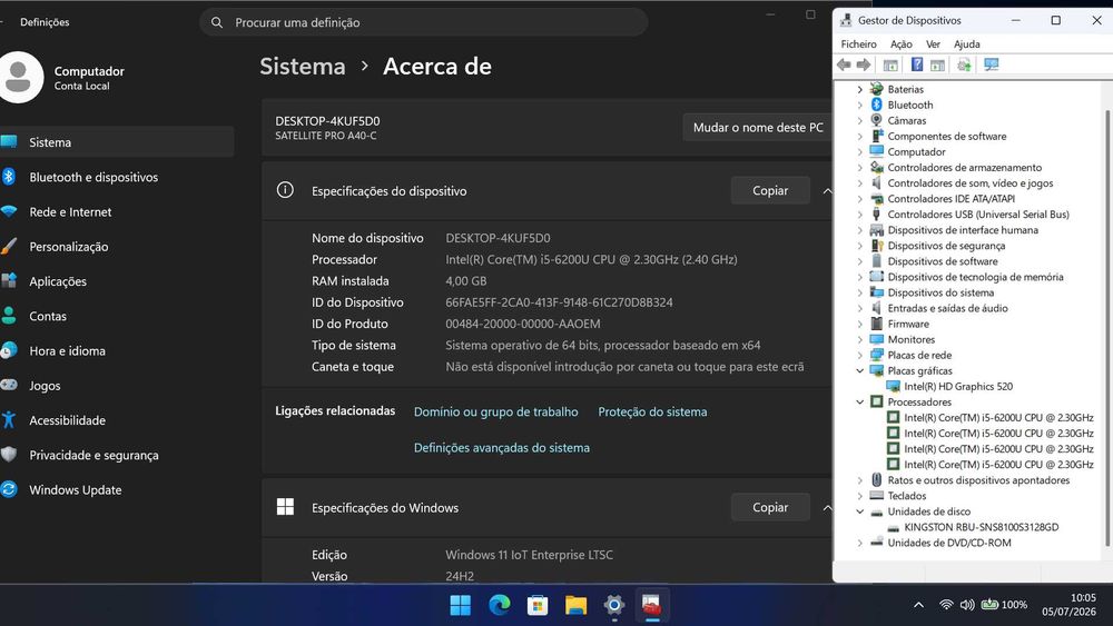 Portatil TOSHIBA
