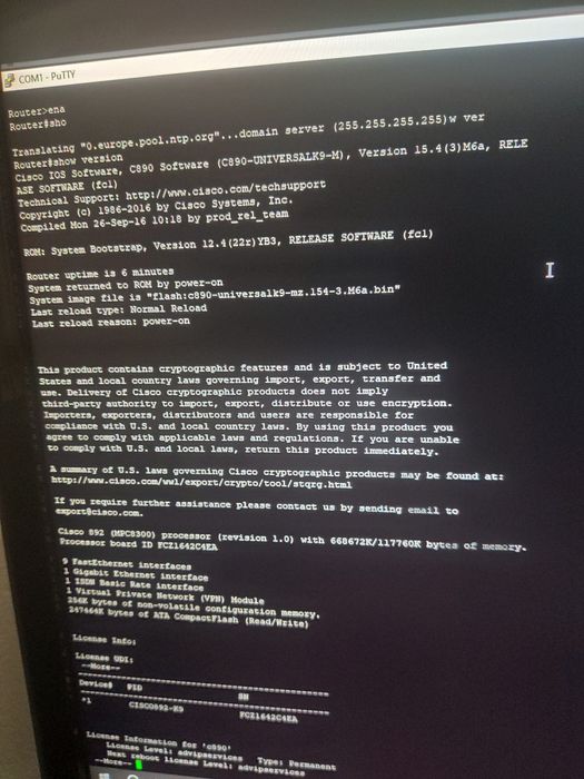 Cisco 892 Router64409234002562122