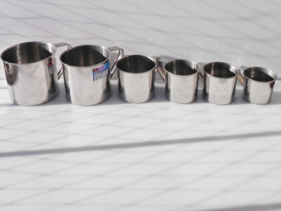 Кружка кружки кухоль горнятко. Набір 5шт. Нержавейка, нержавійка д7-15