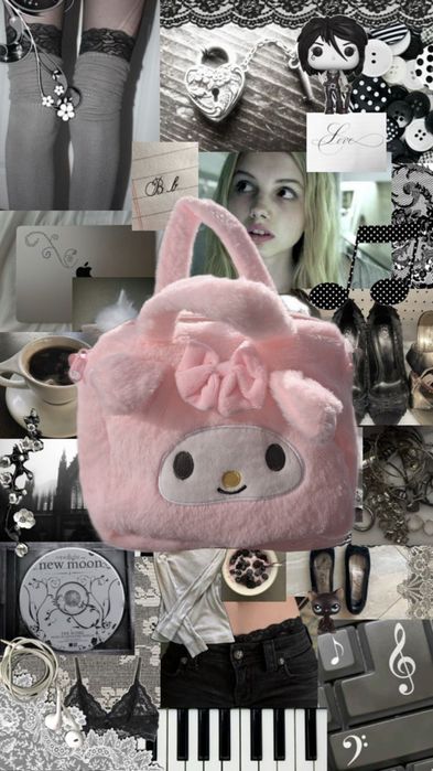 Сумка coquette my melody hello kitty cutecore jiraikei м'яка сумка Май Мелоді вінтаж мила kawaii рожева y2k opium grunge vintage