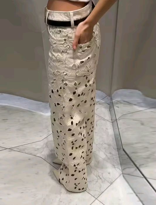 Джинси труби літні на Л розмір