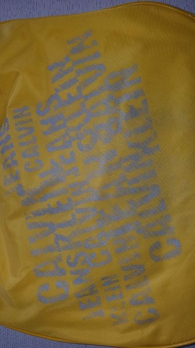 Torba Calvin Klein torebka żółta pojemna