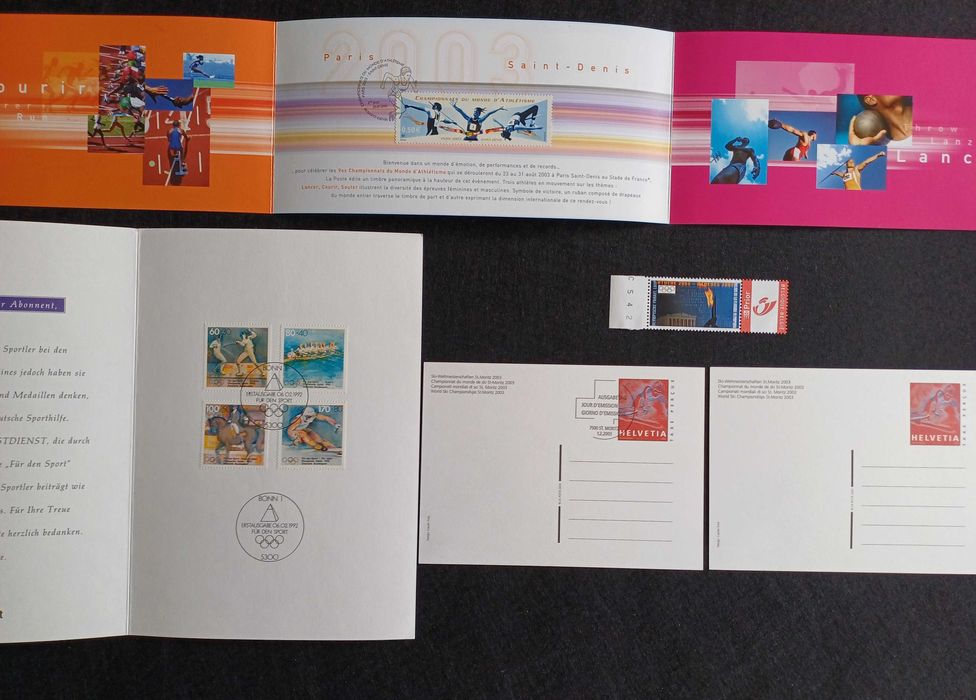 Filatelia - França Souvenir Campeonato Mundo Atletismo, 2003 – 2,00€