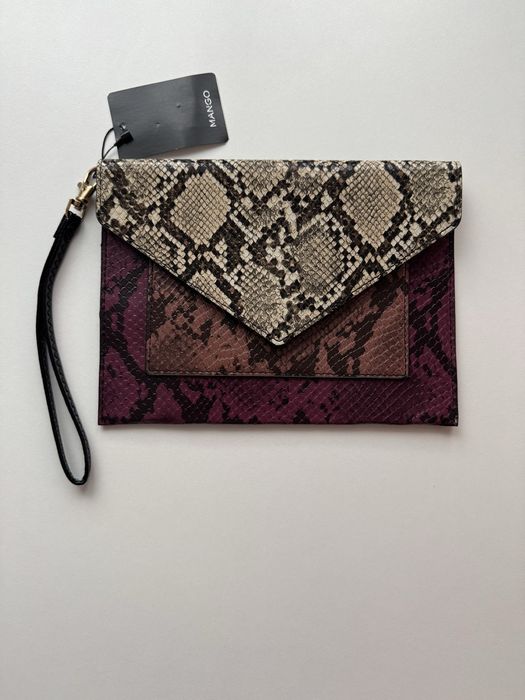 Kopertówka Mango nowa torebka cętki print zwierzęcy