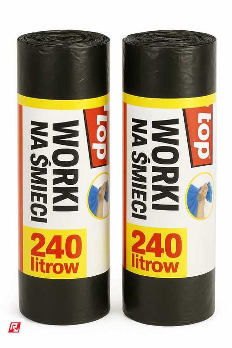 Duże worki na śmieci 240L