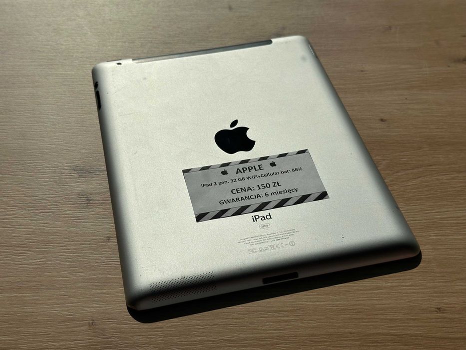 Tablet Apple iPad 2 gen. 32GB Wi-Fi + Cellular– bat: 86% – GW 6M
