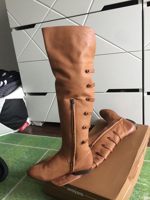 Kozaki muszkieterki Wojas 40 Nowe camel skora NOWE
