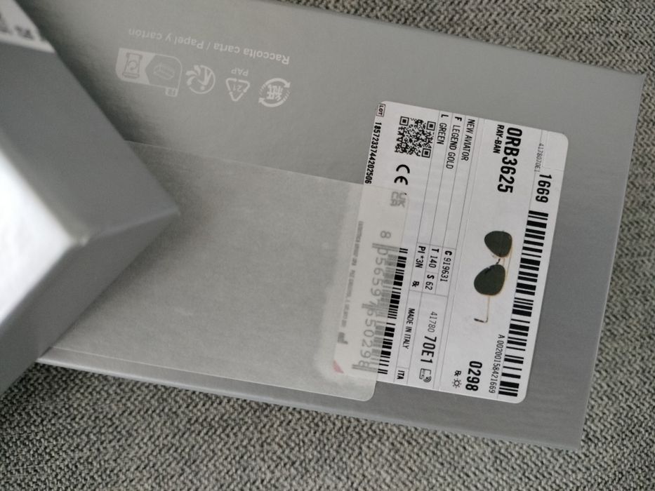 Caixa Ray-Ban original – nova!