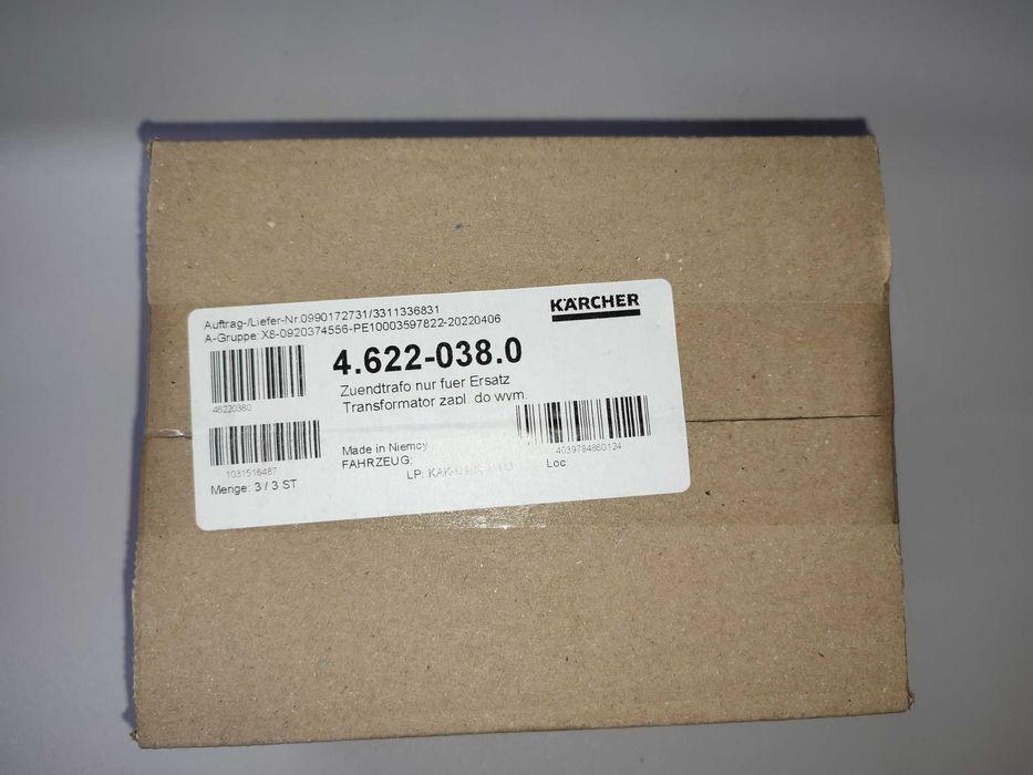 Transformator 400V,Iskrownik,Karcher HDS 8/18,10/20,12/18,13/20 Orygin