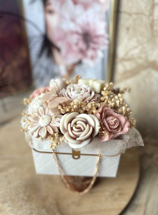 Flowerbox Bukiet ze świec sojowych w torebce