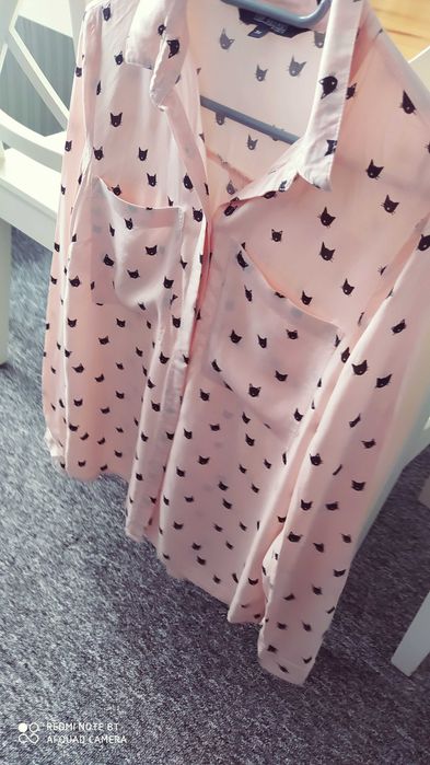 Koszula wiskoza jasny róż kotki Top Secret 34 36 S