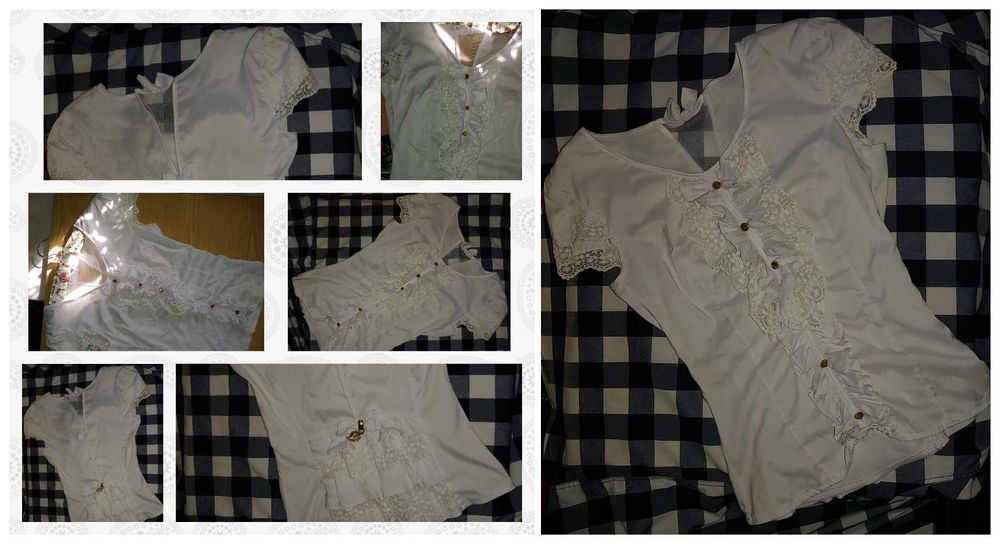 Детская одежда Блузка приталенная подростковая для школы рост 158-164