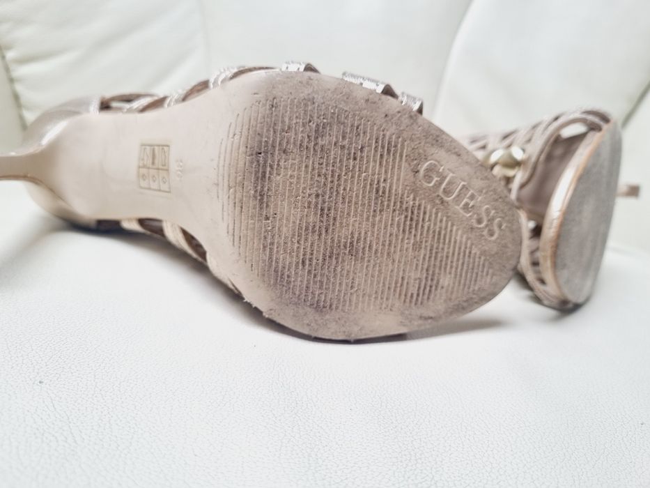 Sandały Guess Perlina metaliczne złote 35-36 sylwester andrzejki