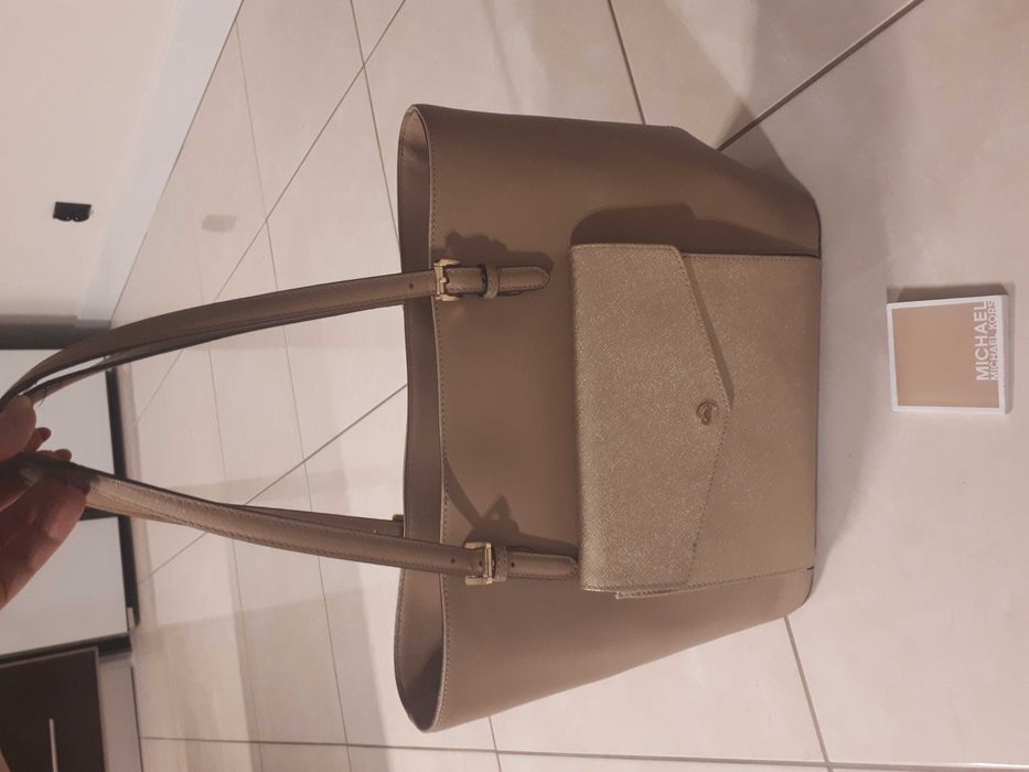 torebka beżowo złota Michael Kors