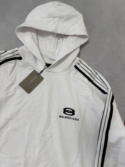 худи Balenciaga Strips 2025 white M L