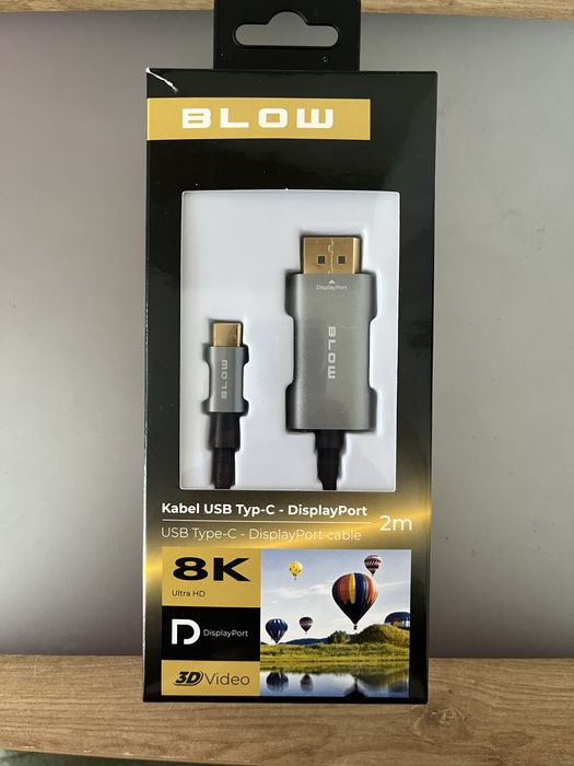 Дисплейний кабель USB Type-C на DisplayPort 8k 2m