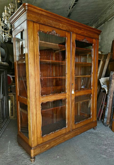*Duża witryna, serwantka, biblioteka Biedermeier XIXw.*transport