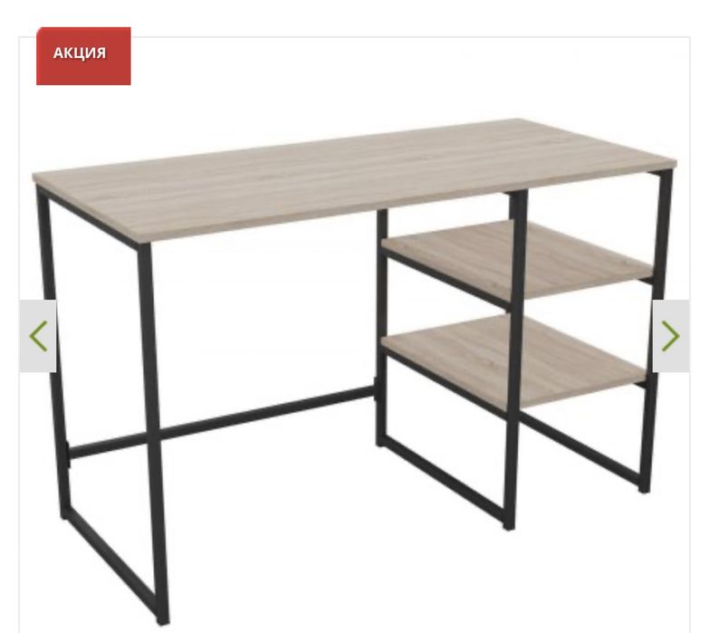 Стол компьютерный Jet JT1200 (1187х550х750Н) черный/Дуб Сонома 10шт