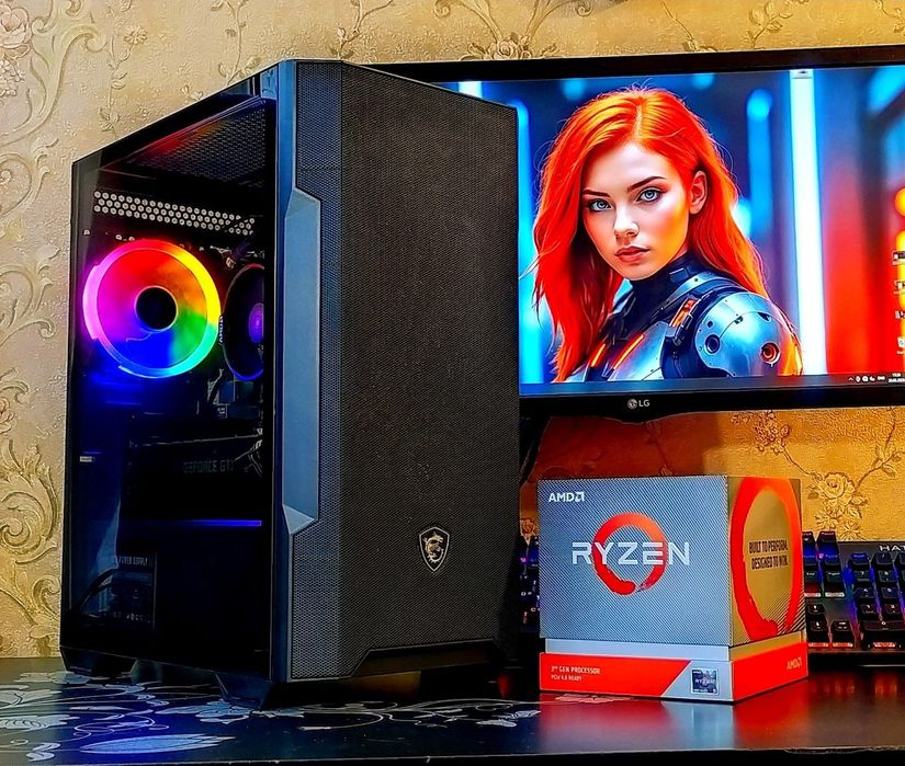 ПК GTX1080/ Ryzen 5 3600/  16Gb DDR4/ игровой компьютер-AM4